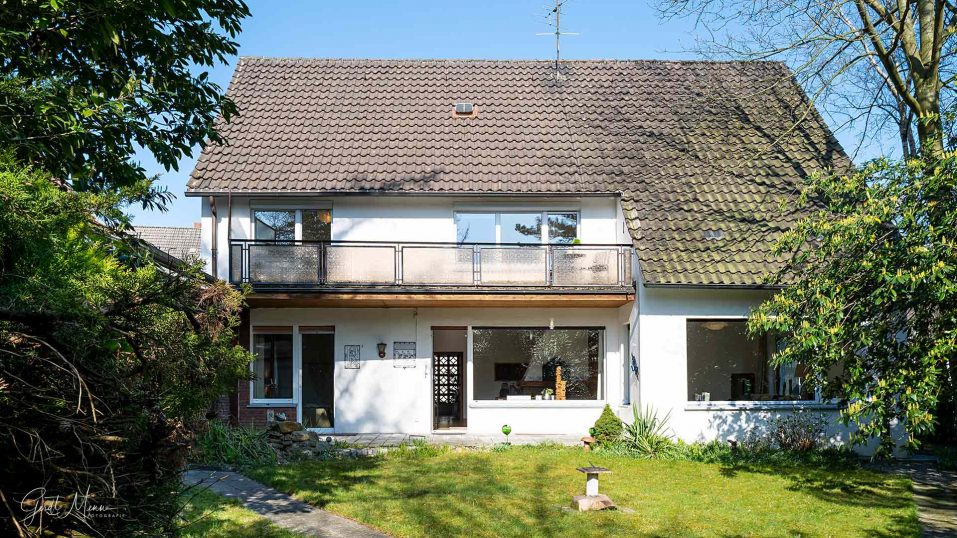 1a Immobilienmakler Bochum Gerdt Menne Haus kaufen Bochum Einfamilienhaus in Bochum Weitmar - Wiesental hier Gartenansicht